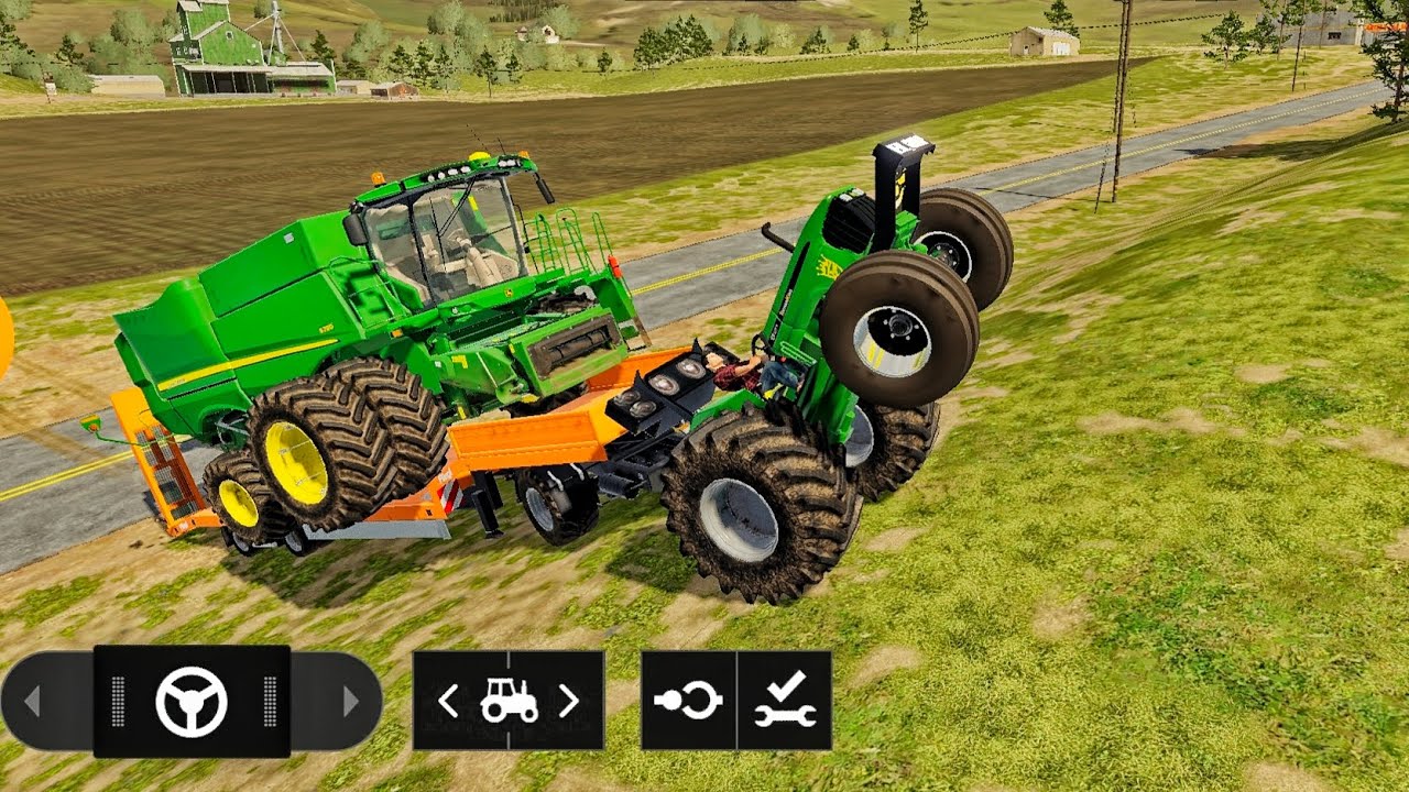 🚨John deere 5405💪 farmers tractor games | John deere 🌾harvester machine farmers games | agri gamers 