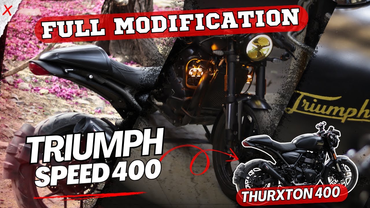 Triumph Speed 400 into thurxton 400 Transformation | Full Modification Video