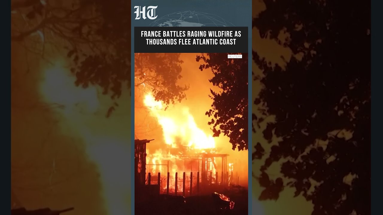 Atlantic Coast Wildfire Prompts Mass Evacuations Across Southwestern France | #shorts