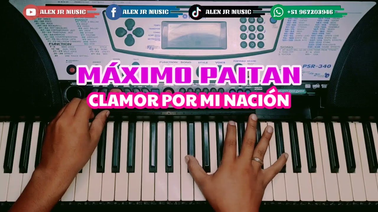 Máximo Paitan Cumbia Clamor por mi Nación Karaoke, Pista