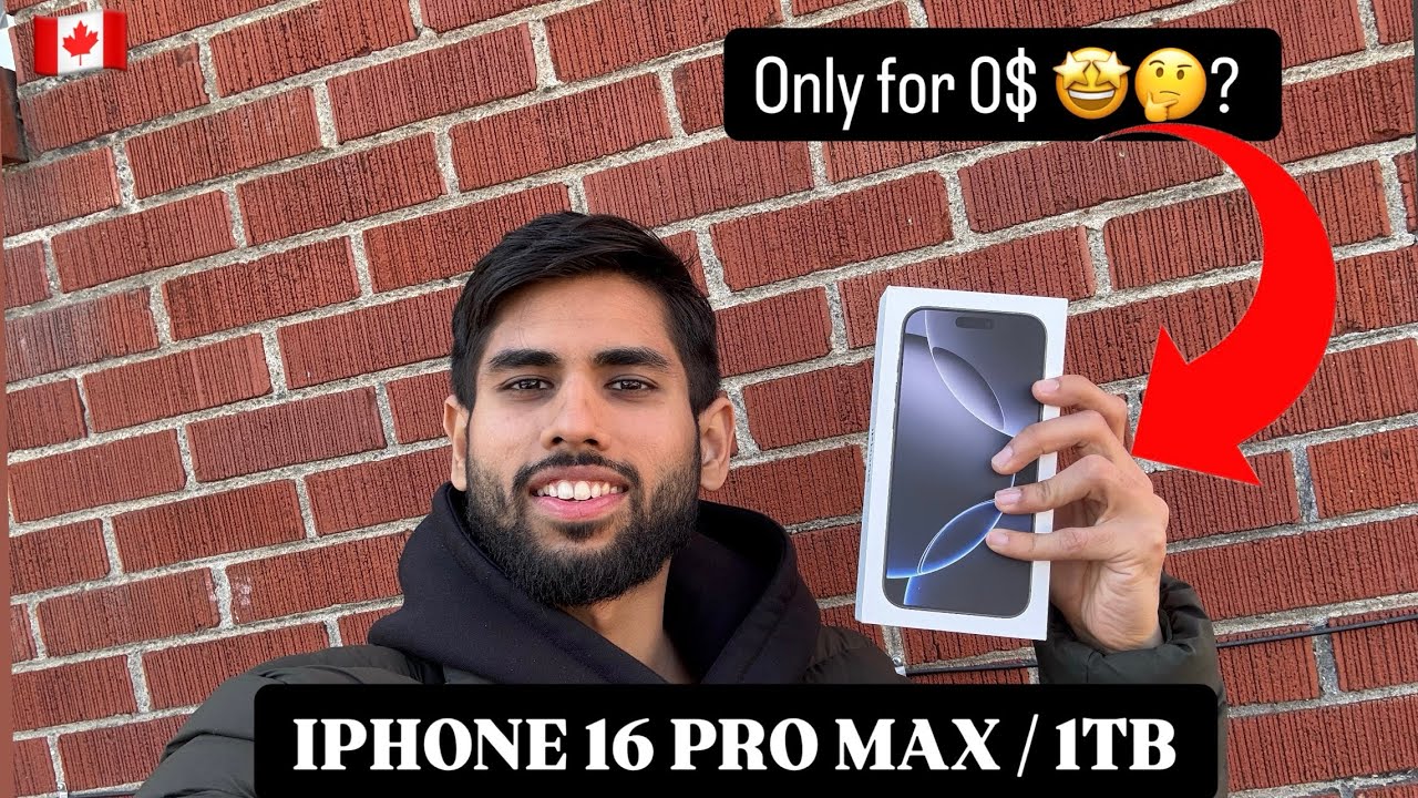 iPhone 16 pro Max | 1TB | unboxing | price in Canada 🇨🇦| paid 0$ 💵 😃for iPhone ||