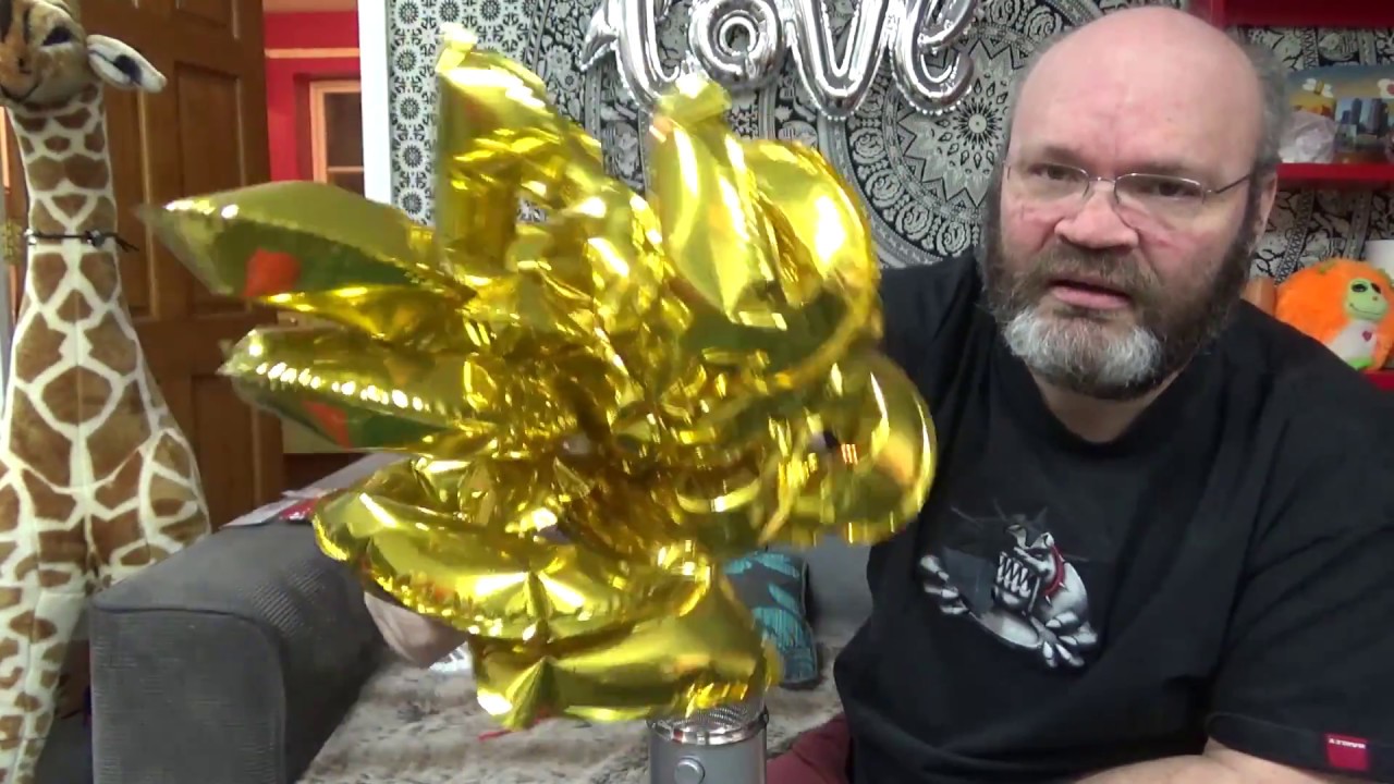 #52 Mylar Gold Self Inflating Balloon Numbers Tangobaldy