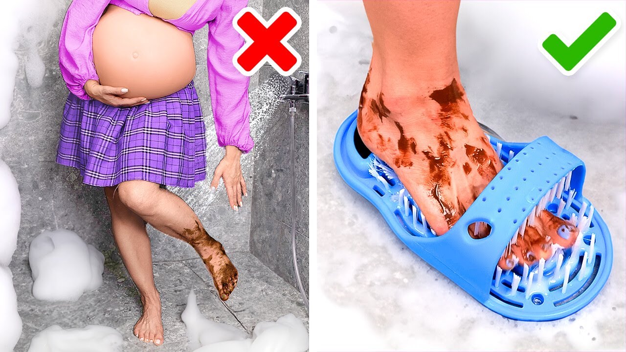 Hamile Kadınlar İ&ccedil;in Faydalı Hileler 🤰🤱 Zengin Anne Vs Fakir Anne Ebeveynlik Hileleri!