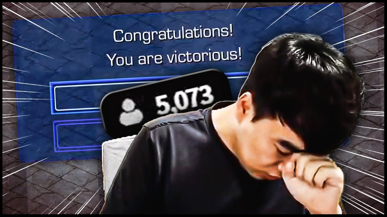 5000명의 시청자분들 앞에서 감격의 승리를!!