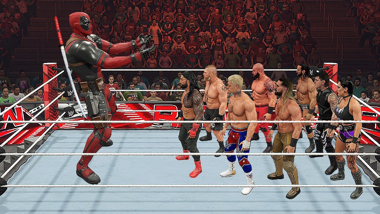 Giant Deadpool vs Mini WWE Superstars Match in WWE 2K23 !!!