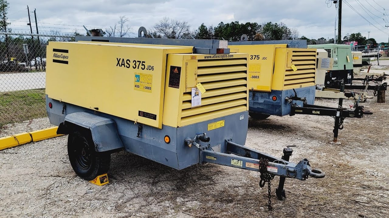 Atlas Copco XAS 375 Air Compressor John Deere 4045HF