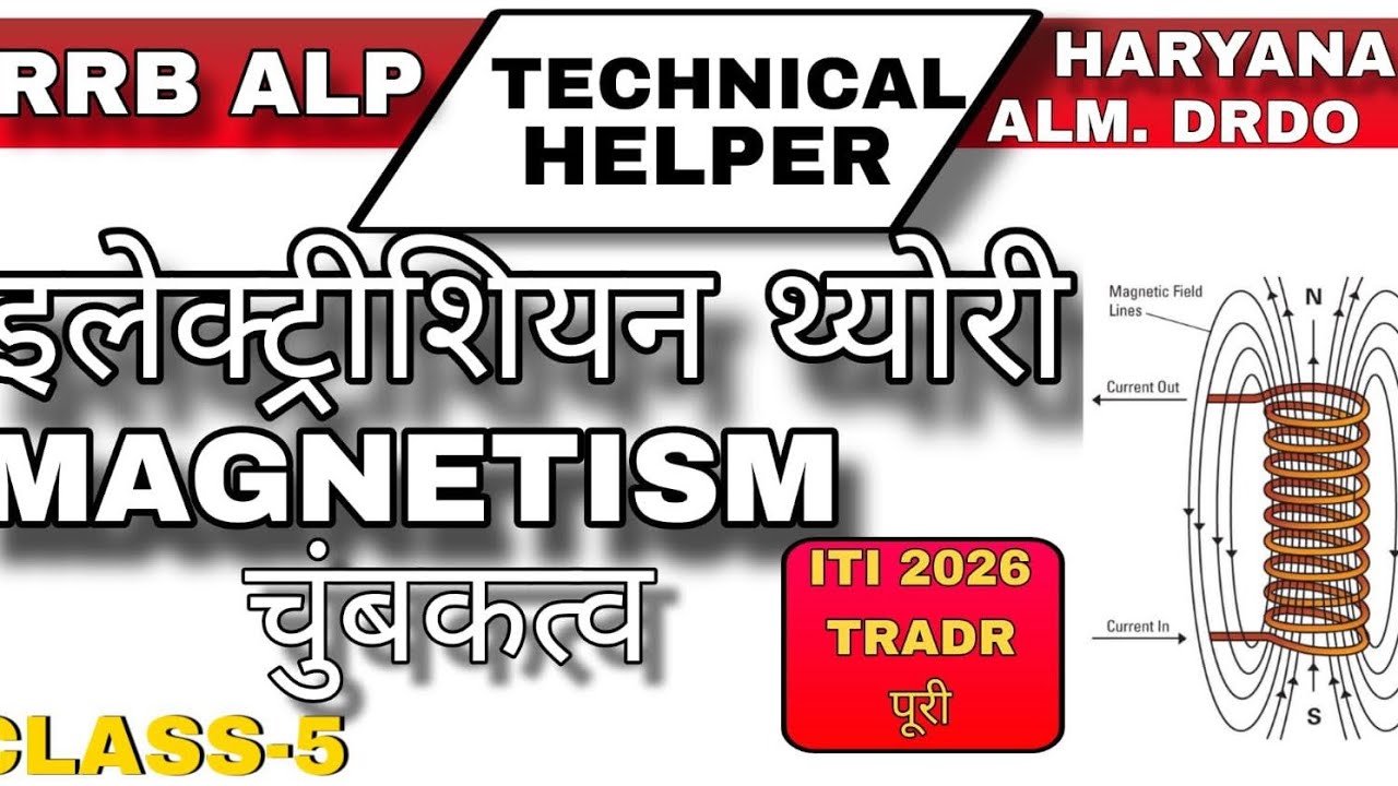 Electrician theory Magnetic 🧲| RRB ALP,DRDO, UPPCAL TG2, ISRO,Technical Helper, ITI 2026 ²nd Year Ex