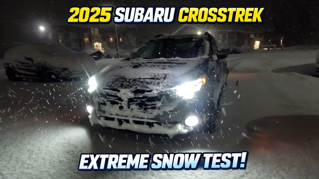 Driving 2025 Subaru Crosstrek in Crazy Canadian Blizzard