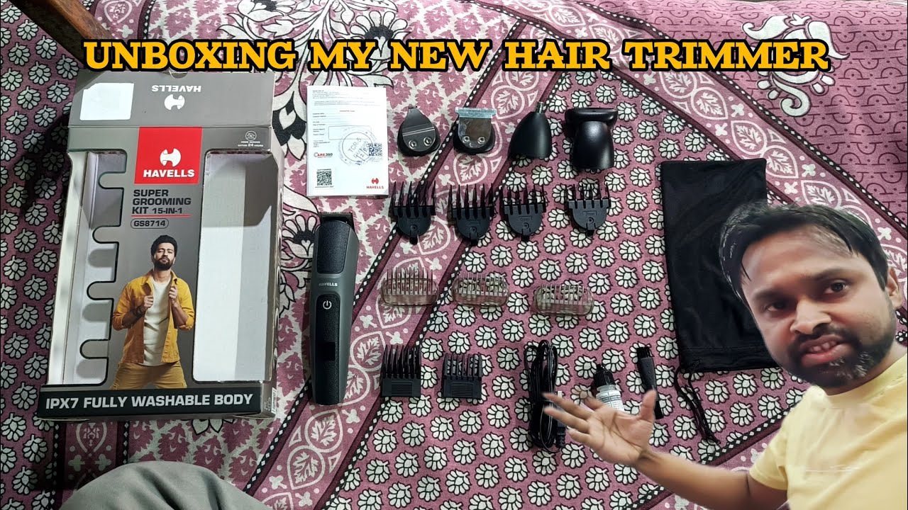 Unboxing My New Hair Trimmer | Havells Super Grooming Kit 15-in-1 GS8714 Review