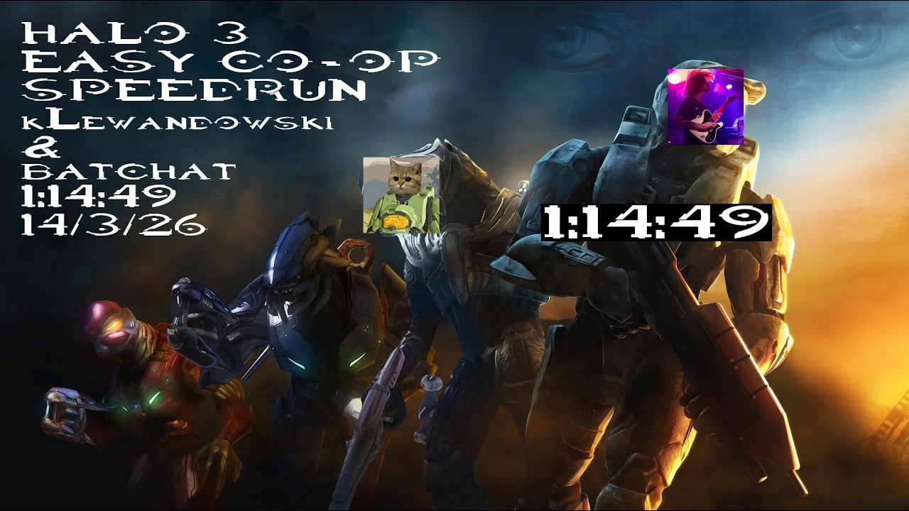 Halo 3 EASY Co-Op Speedrun - 1:14:49 - kLewandowski & Batchat 14/3/2026