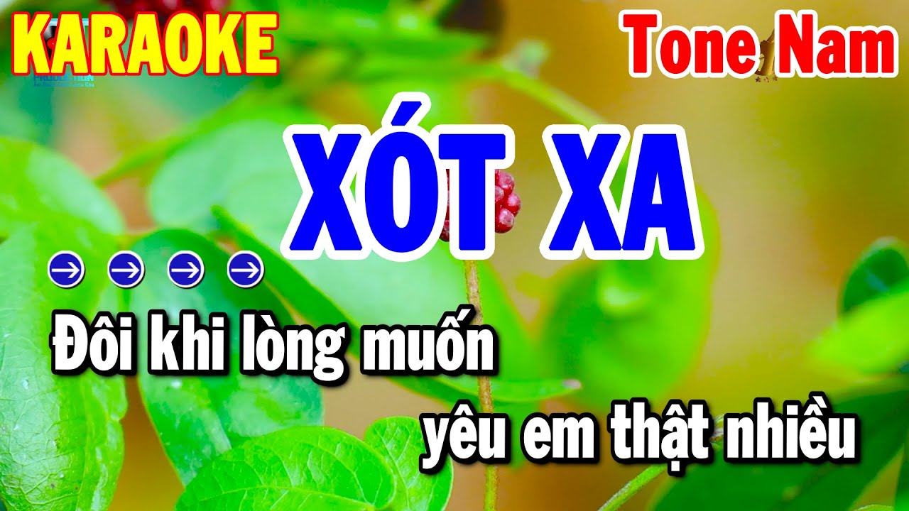 Karaoke Xót Xa Tone Nam Nhạc Sống Chuẩn Dễ Hát 2025 | Thanh Hải