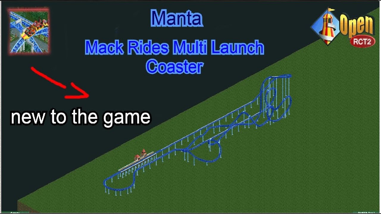 Manta Mack Rides Multi Launch Coaster In Open RCT2