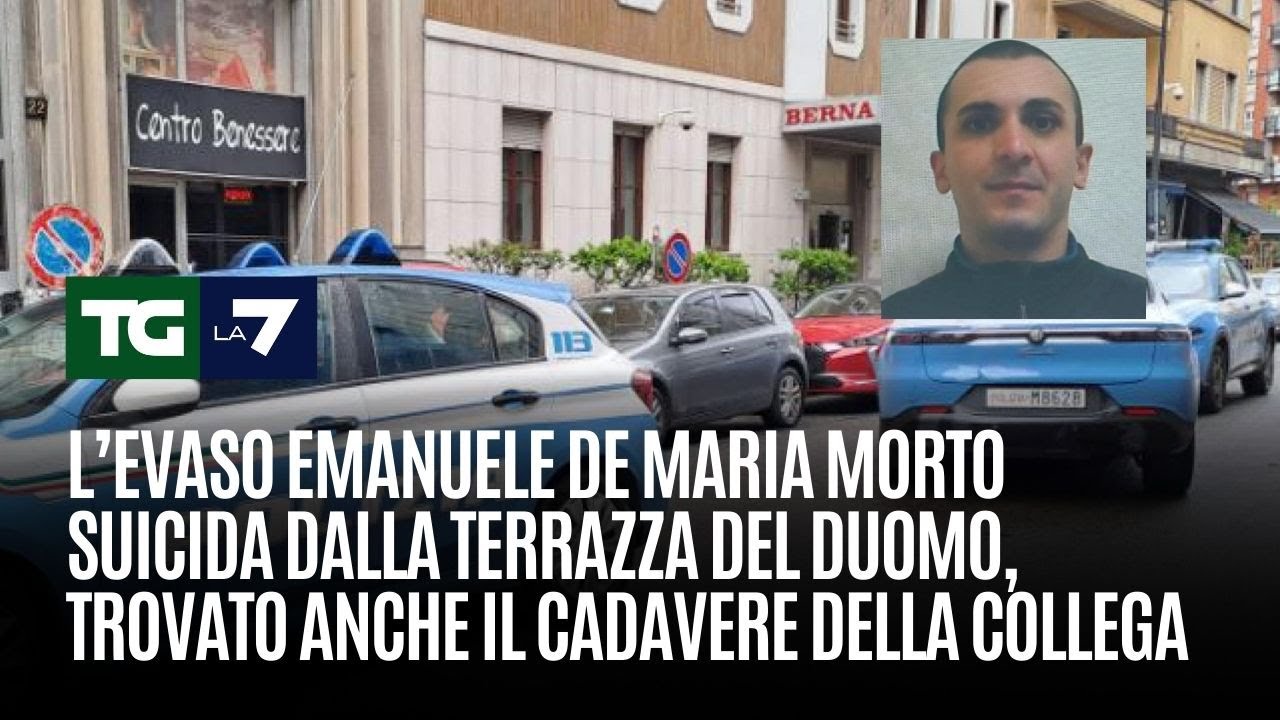 L'evaso Emanuele De Maria morto suicida dalla terrazza del Duomo, trovato il cadavere della collega