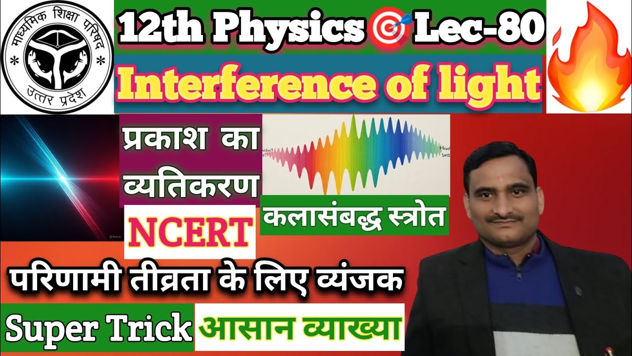#physics12thclass#Pmtgonda/Interference of light/Constructive and destructive/Resultant intensity