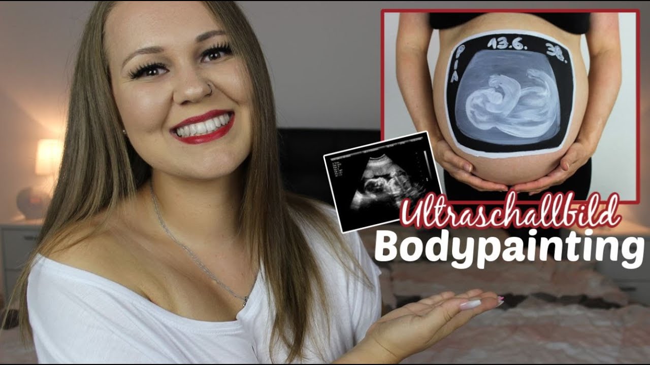BABYBAUCH BEMALEN 😍🤰🏻 ULTRASCHALLBILD BODYPAINTING an meiner besten Freundin I Sabinchen