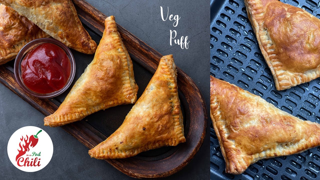 Air fryer Vegetable Puffs | Quick and Delicious Vegetarian Air fryer recipes | ASMR Cooking