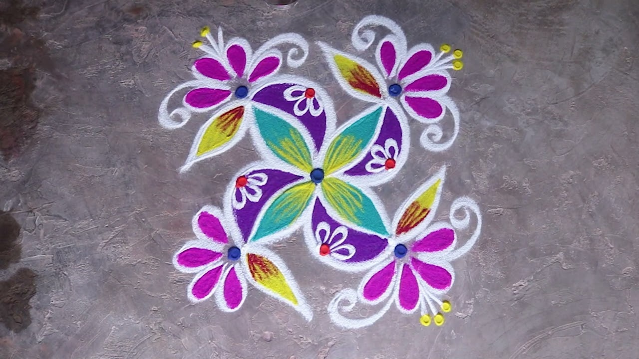 Easy beginner Rangoli kolam |SouthIndiankolam rangoli || Kolam || Muggulu #karthikamasam