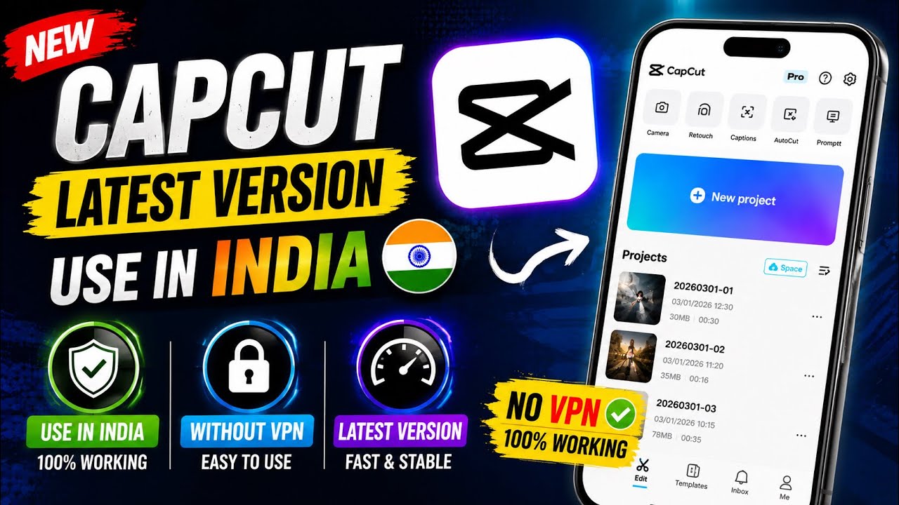 CapCut Latest Version Use in India Without VPN 🔥 | 100% Working Method 2026 | Install & Use Easily