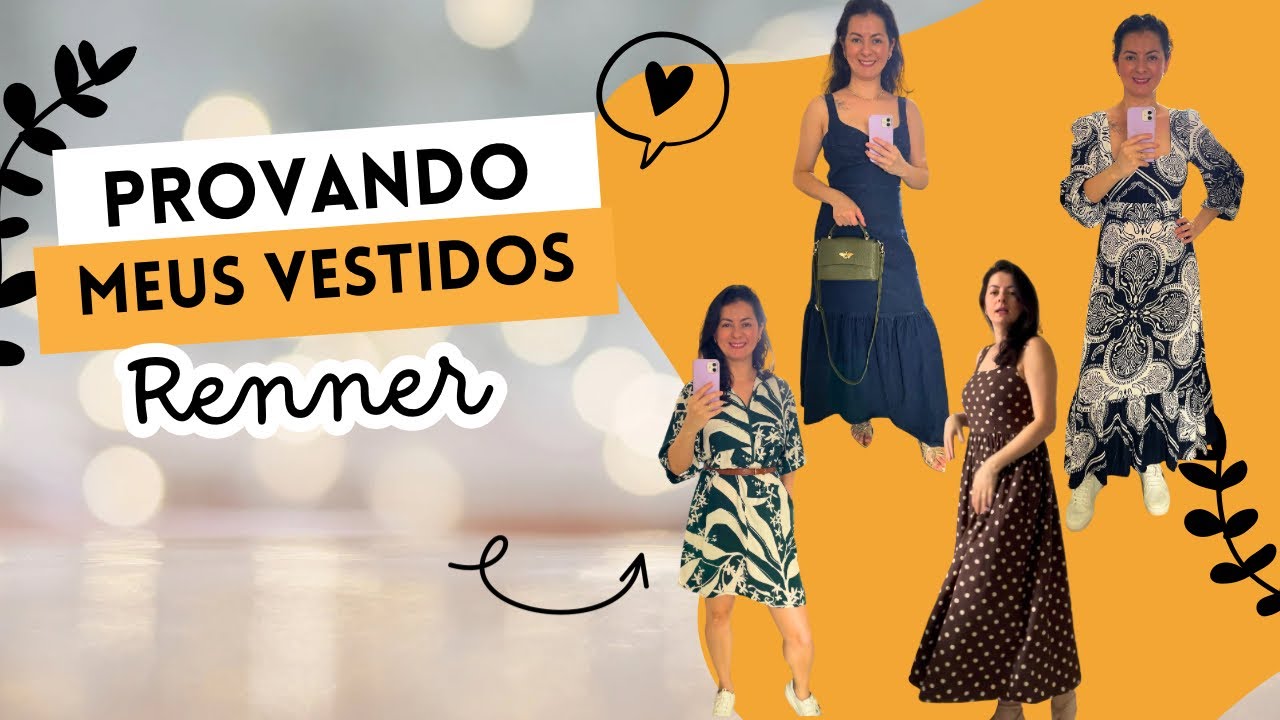 Provando meus vestidos da Renner