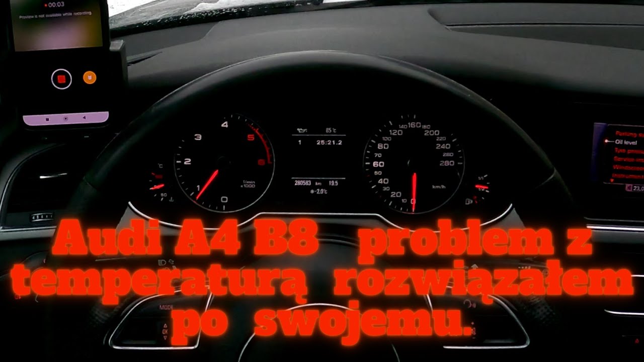 A4 B8 niedogrzewający się.  Rozwiązałem to w sw&oacute;j prosty spos&oacute;b.
