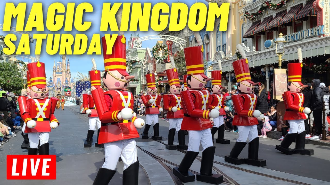 🔴Live: Magic Kingdom week Saturday all day for rides, parades, shows, and Fireworks 12/23/023