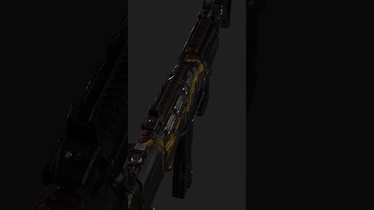 Weapon in blender #3danimation #blender #3dweapon #weapon3d #substancepainter #blenderanimation