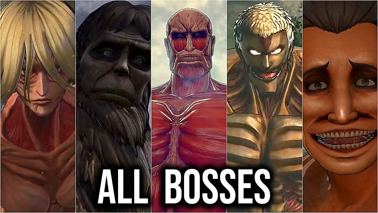 Attack on Titan Wings of Freedom - All Bosses (With Cutscenes and Ending)