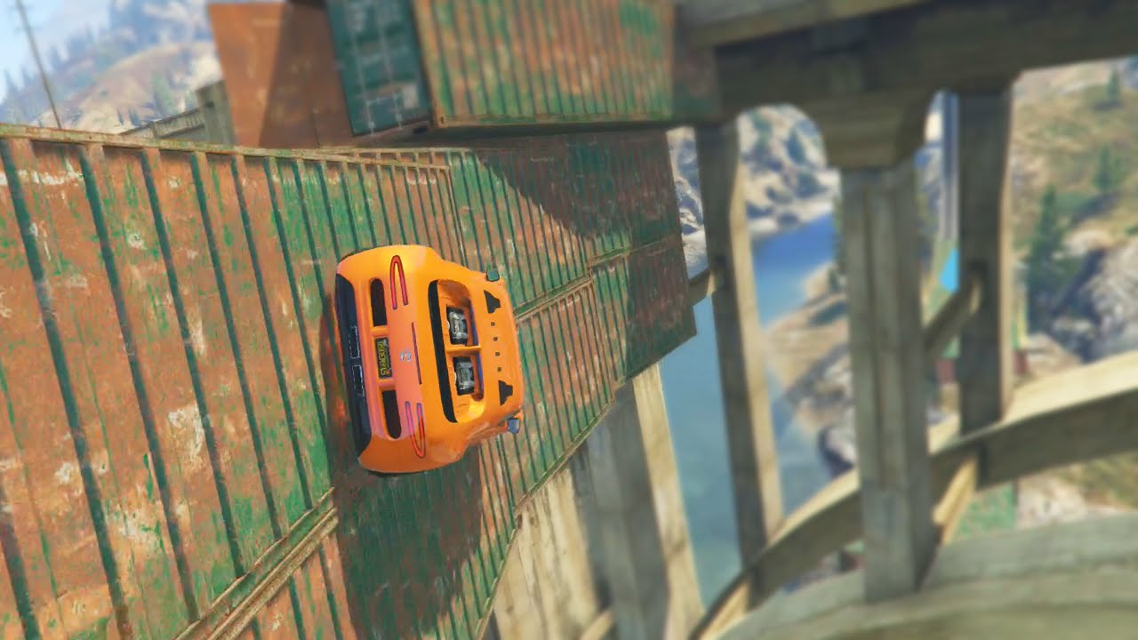 WALLRIDE UNDER THE BRIDGE (GTA 5 Funny Moments)