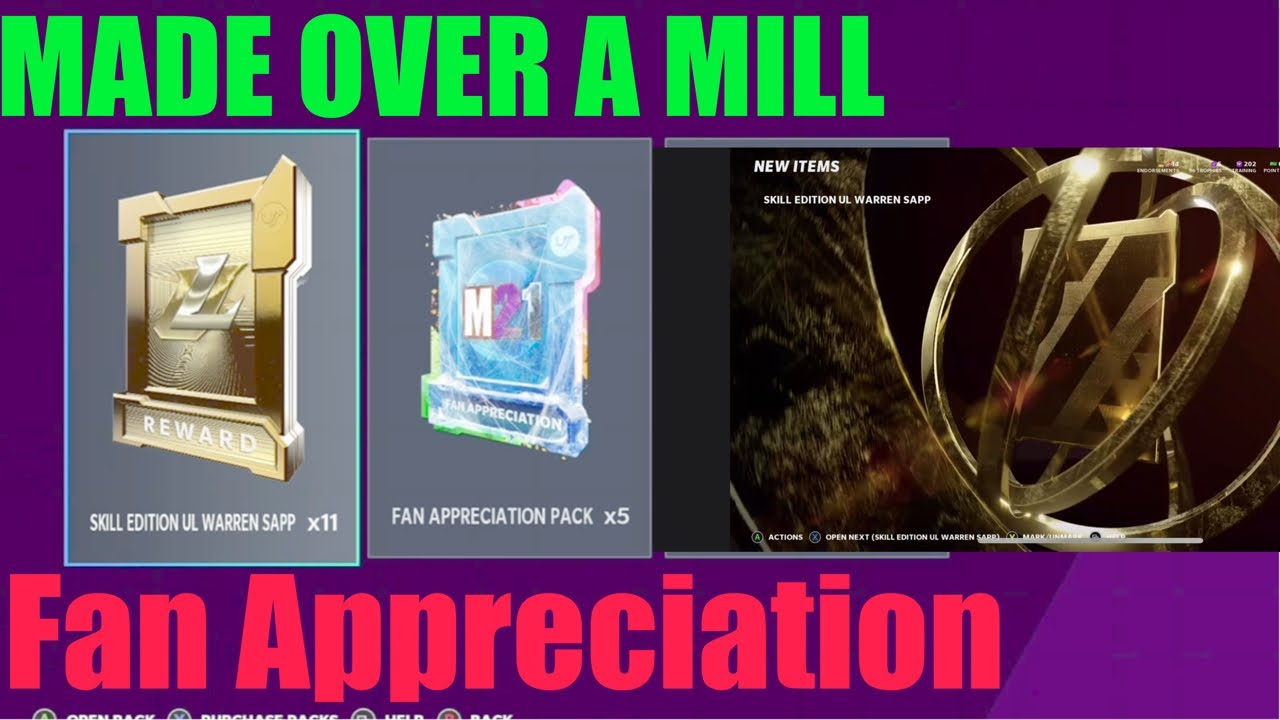 Fan Appreciation & Ultimate Legend Fantasy pack opening! We made 400K on one CARD- Madden21
