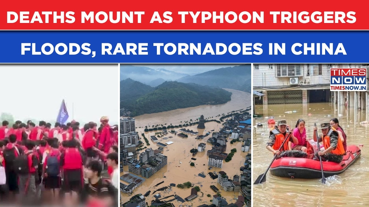 China Floods: Deaths Mount Even As Typhoon Threatens More Rains| Roads Turn Rivers, Snakes Roam Free