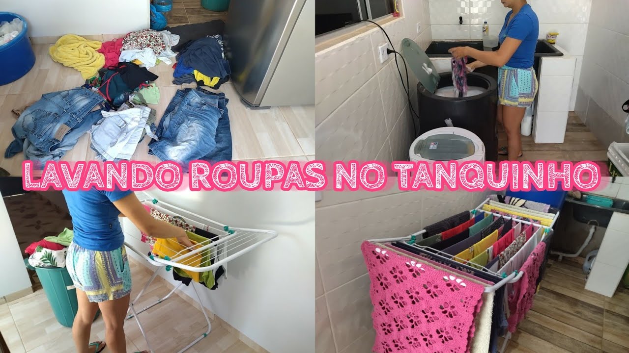 LAVANDO ROUPAS NO TANQUINHO, MUITA ROUPA ACUMULADA/ Tanquinho Mueller plus