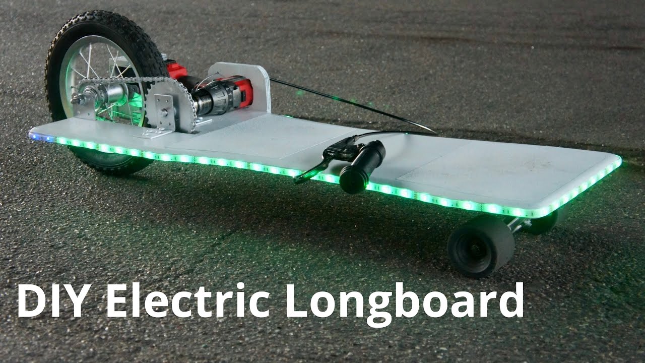 DIY Electric Longboard: Powered by a Drill