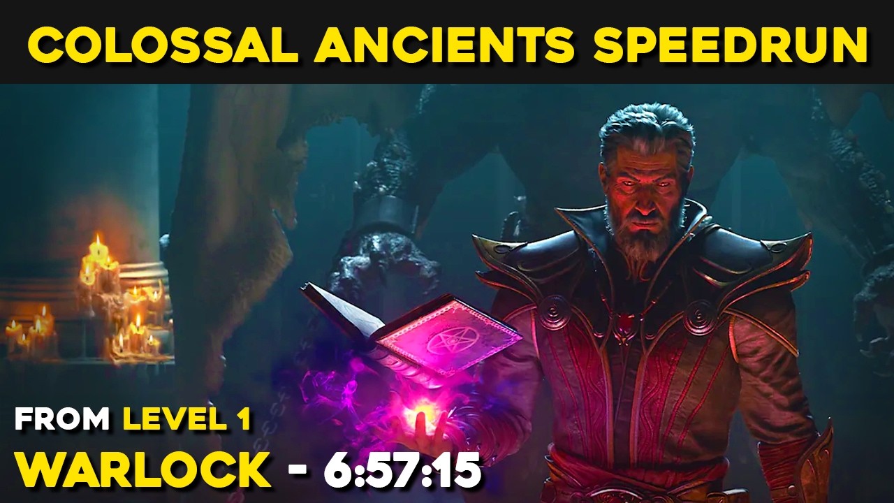 LEVEL 1 TO COLOSSAL ANCIENTS WARLOCK SPEEDRUN | 6:57:15 | WORLD RECORD | DIABLO 2 RESURRECTED