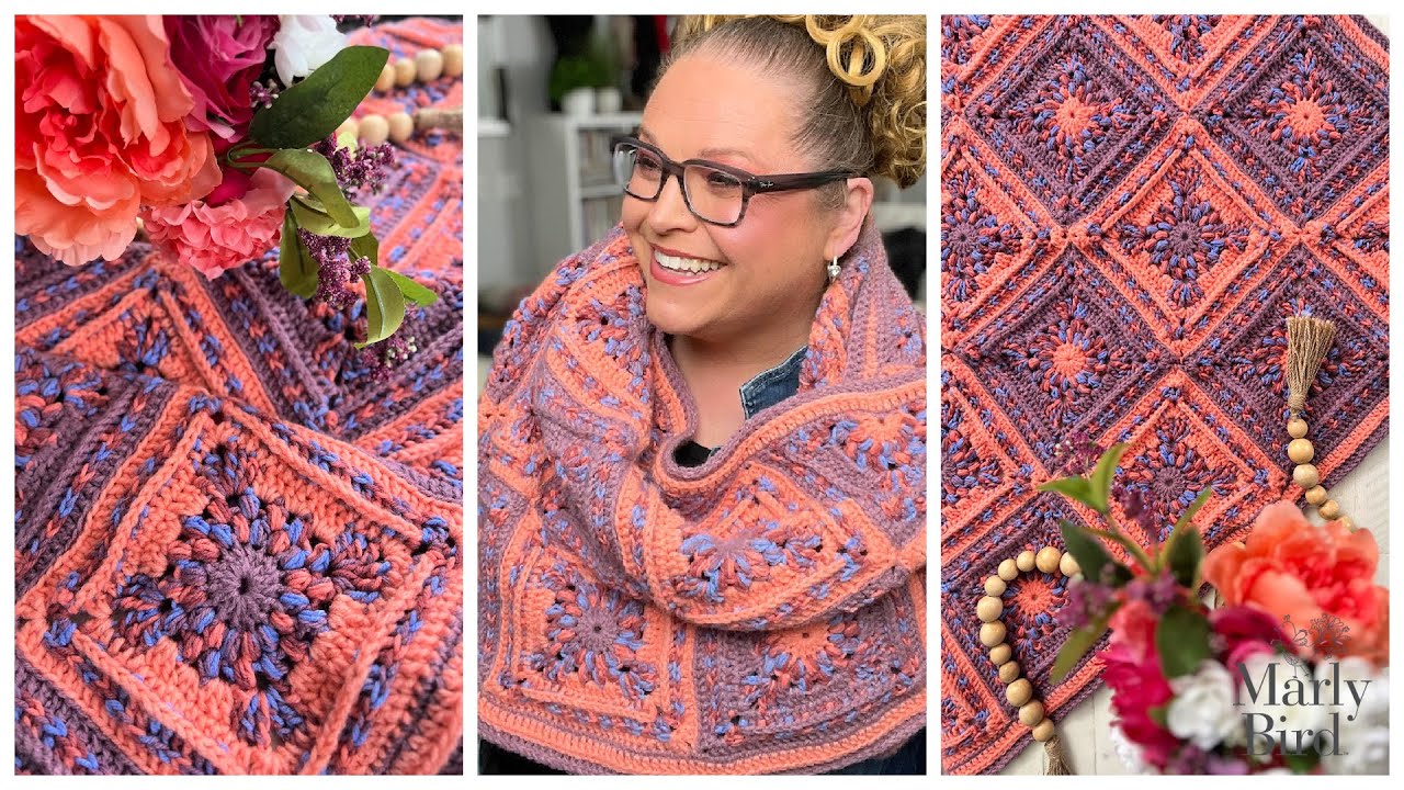 Wildflower Wander Crochet Motif | Crochet Blanket Square | Stitch Diagram | Step-by-Step Tutorial