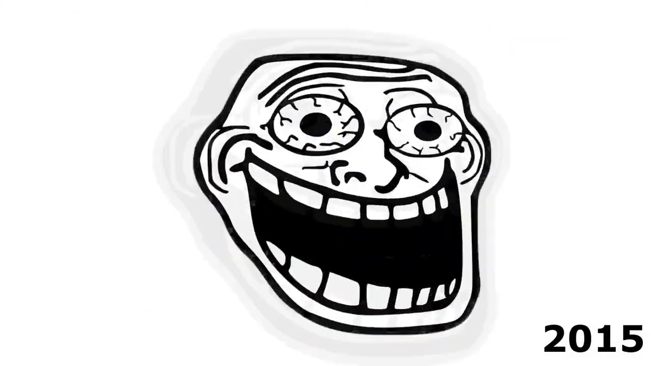 evolution of troll face 2011-2022 #trollface