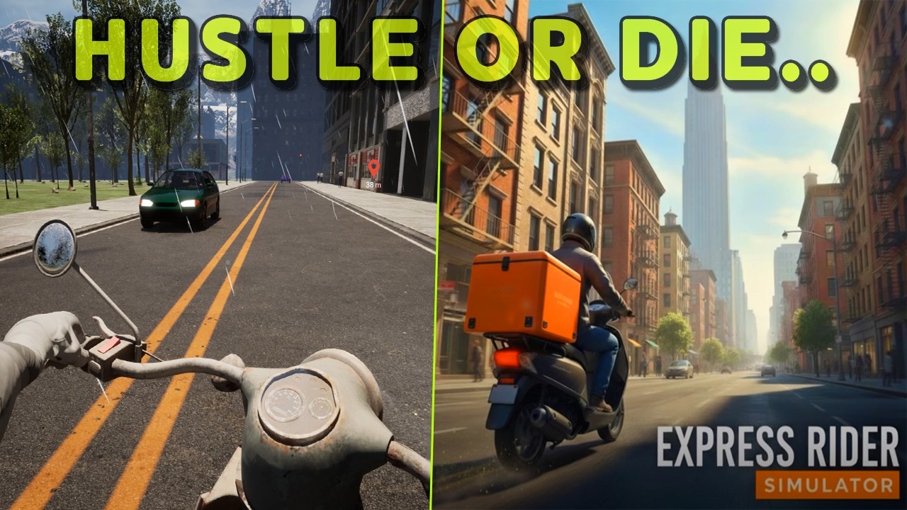 Food Delivery Game.. Express Rider Simulator Gameplay Moments PC STEAM 4K