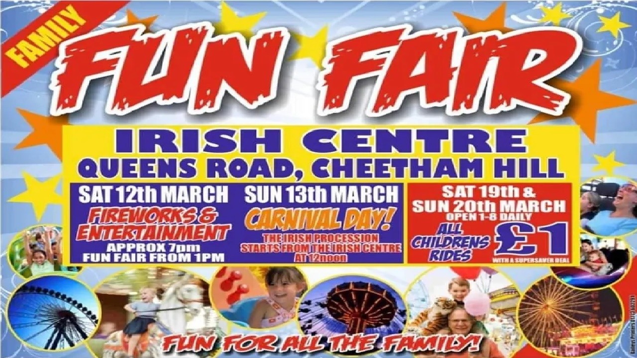 Throwback Thursday - Manchester Irish Centre Fun Fair March 2022 - Variety Of Rides/Fireworks/Golf