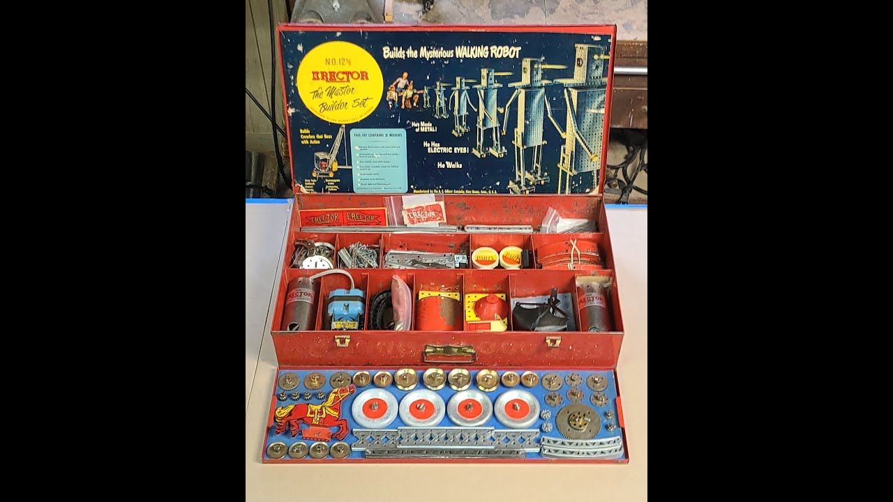 1956 AC Gilbert Erector Set, The Master Builder Set!