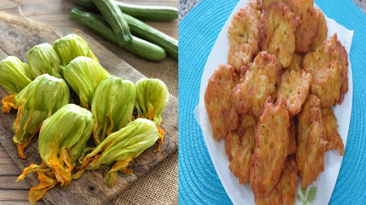 عندك اوراق القرع الاخضر مترميهمش دخلي نوريك اش ديري بيهم وصفة ايطالية روعةFrittelle di fiori di zuc