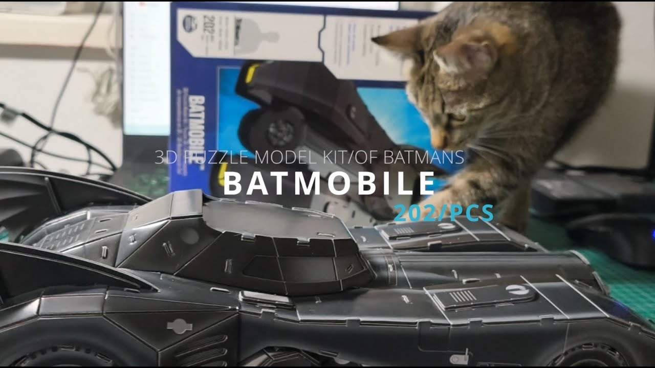 RELAXING BUILD OF 4D PUZZLE MODEL KIT of BATMOBILE