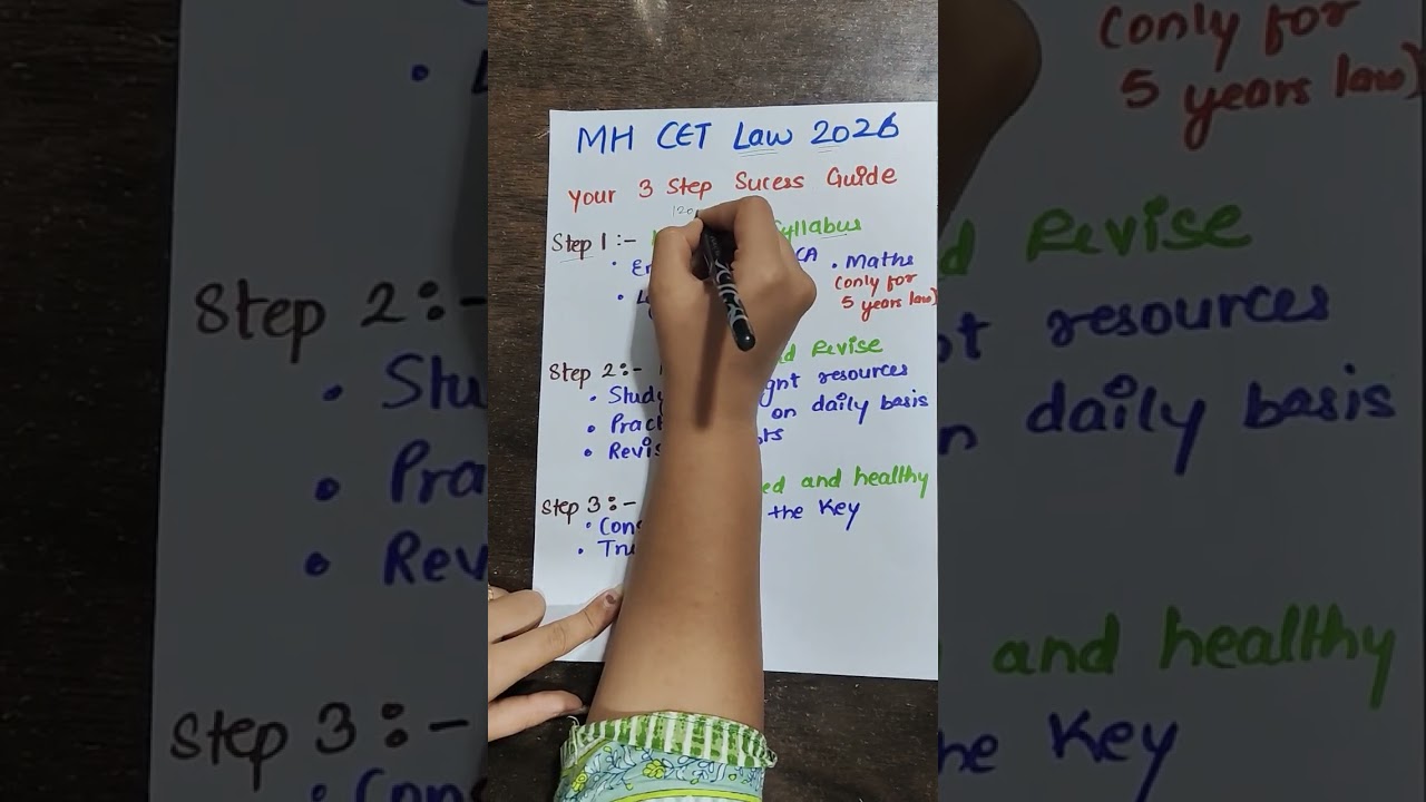 Top 3 Steps to Crack MH CET Law 2026 💯