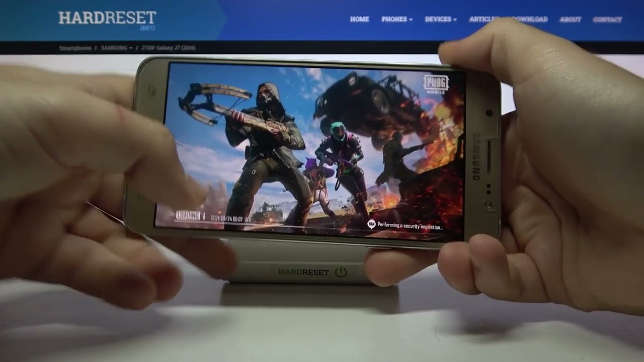 Тест SAMSUNG Galaxy J7 2016 в игре PUBG / Проверка мощности SAMSUNG Galaxy J7 2016 в игре PUBG