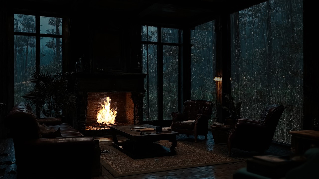 Forest Rainstorm ⛈️ Heavy Rain on Window | Intense Night Sounds for Fast, Deep Sleep