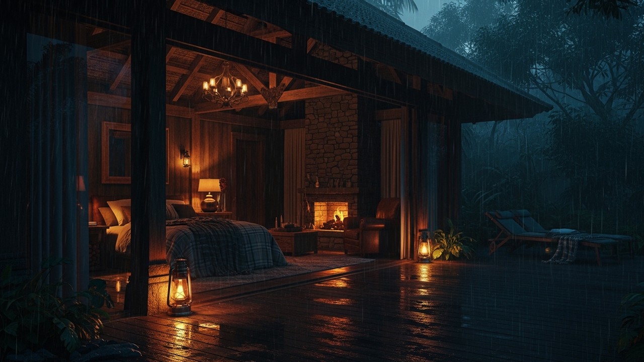 Cozy Rain Ambience in Enchanted Forest | Relaxing Rain Sounds for Sleep & Study 🌲