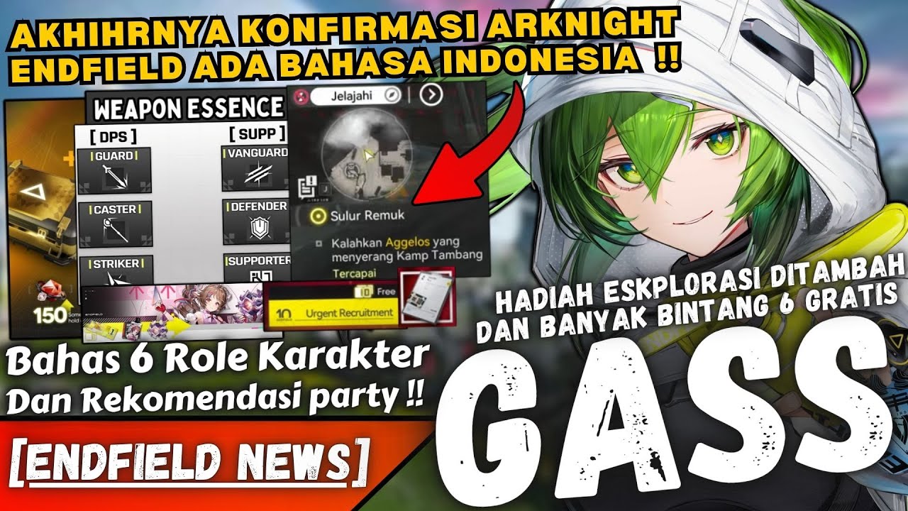 ADA BAHASA INDONESIA !! Hadiah Ditambah & Bahas 6 Role Karakter + Rekomendasi Party - ENDFIELD NEWS