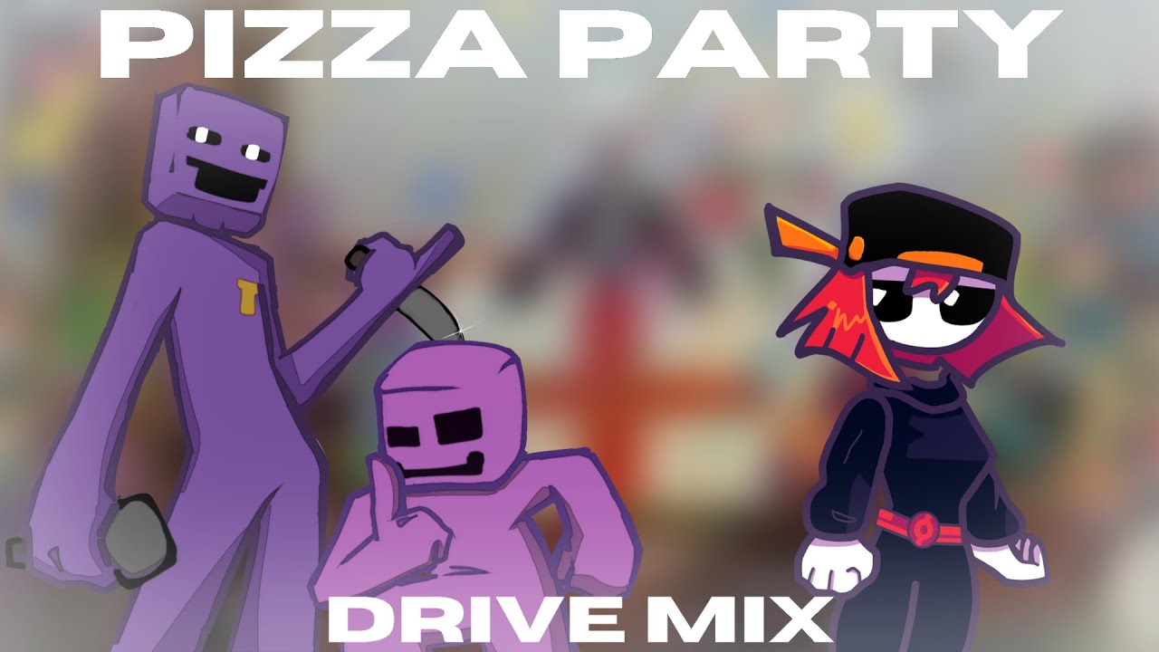 FNF Ourple Hotline | Pizza Party (Drive Remix) Birthday Special