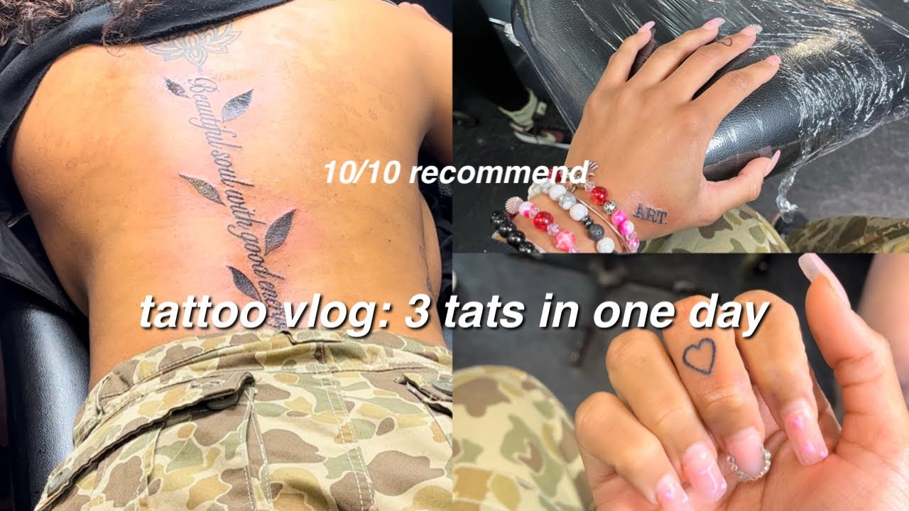 tattoo vlog: i got my spine tatted!