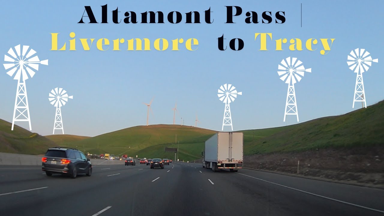 Driving from Livermore to Tracy | I-205 Through Altamont Pass | Spring 2025