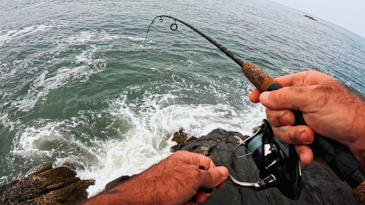 Ultralight FISHING a cliff in south Asia and Bonus barramundi blunder 