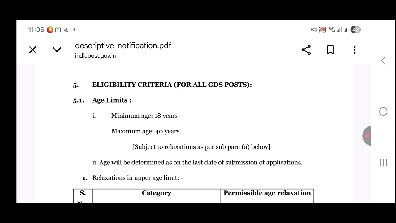 Post Office detailed job Notification #governmentjobs #exam 